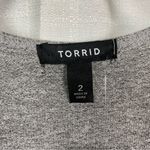 Torrid  Heather Gray Long Sleeve Hacci Surplice Skater Dress Sz.2 NWT Photo 7