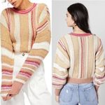 Free People Show Me Love Oversize Sweater In Neutral Combo Sweet Child Sz XS Photo 2