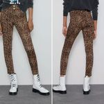ZARA ✨ Mid-Rise Leopard Print Skinny Pants w/ Zipper✨ Photo 1