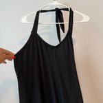 Athleta  Black Halter Neck Maxi Dress Women's Flowy Bohemian Vacation Photo 3