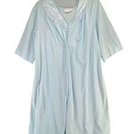 Vassarette Vintage Robe Night Dress S Baby Blue Nylon Night Gown Grannycore USA Photo 0