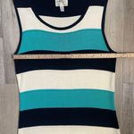 Milly  Women's Multicolor Striped Scoop Neck Knit Sleeveless Sweater Dress Sz Med Photo 7