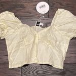 Princess Polly NWT abe crop top us 12 lemon Photo 0