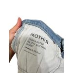 MOTHER High Waisted Rascal Slit Fray‎ Denim Shorts drinking by the pool size 25 Blue Photo 3