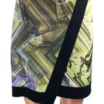 Ted Baker Lucilia Parquet Multicolor Geometric Faux Wrap Pencil Mini Skirt Sz 2 Photo 0