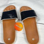 Sole Society Sole Selection Womens Golden Glitter Style Slide Sandals Sz 39 Photo 4