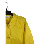 Denim & Co Women’s M Yellow Button Front Jacket Shacket Cotton Spandex Stretch Size M Photo 5