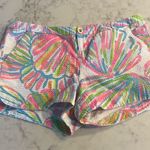 Lilly Pulitzer 6 Adie Resort White Shellebrate Textured Shell Print Shorts EUC Photo 1