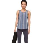 Lululemon Women 6 Sculpt Tank Brushed Spray Dye White Code Blue Mesh Back Long Photo 7