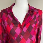 Rena Rowan  Silk Top in Red and Pink Size S Photo 3