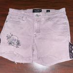 Lucky Brand Ava Leggings Purple Shorts with Skull and Lace Photo 0