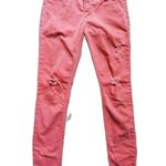 Hudson Los Angeles Pants Women 27 Peach Skinny Made In USA Distressed Shred Photo 0