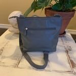 Gray Vinyl Cross Body Purse Gray Photo 2