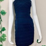 BCBG Maxazria Strapless Navy Blue Bandage Dress Photo 2