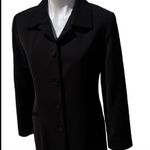 Carmel Zhao Star Georgette Trench Blazer Overcoat Long Designer Black jacket 8 Photo 2