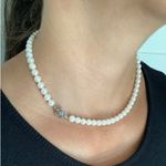 Authentic PEARL necklace + earrings set 🔥🔥 Silver Photo 9