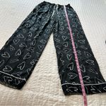 Hello Mello Sleepwear Black Pajama Pants with White Heart Design Size XL Photo 3
