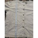 Stephanie Rogers Linen Cotton Blend Button Front Shirt Top Size L G Beige Tan Photo 5