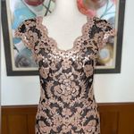 Tadashi Shoji Elegant Antique Pink Sequin Dress! Photo 2