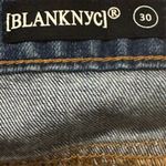 BLANK NYC  | Women's Blue Medium Wash Cotton‎ Denim Mini Skirt Size 30 Distressed Photo 5