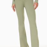 Aritzia Wilfred Candace Pants S Regular Sage Green Kick Flare Rib Knit Photo 3