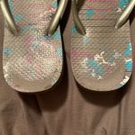 Havaianas  Silver Floral Flip Flops Photo 2