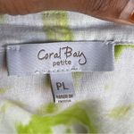 Coral Bay | Green Tie Dye Linen Blend Blouse Sz LP Photo 5