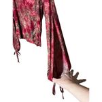 Vintage Rave Y2K Cold Shoulder Paisley Long Sleeve Blouse Size L Pink Size L Photo 3