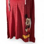 Disney  Mickey Mouse‎ Red Hoodie Long Sleeve V-Neck Graphic Top Photo 1