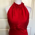 Bardot NWT Fire Red  Amalfi Maxi Slip Dress Size US 10 Photo 3