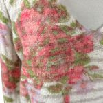 Free People Bed Of Roses Sweater Ethereal Dainty Cottage Floral V Neck Large Photo 8