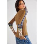 Free People New!  Switch It Up Thermal Waffle Top Stretchy Knit Color Sienna XS Photo 1