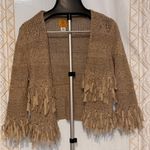 Ruby Rd  Sweater Cardigan with Fringe detail women’s size Large Petite Photo 6