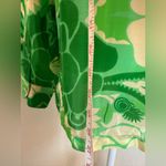 Farm Rio Women’s M Green Cream Tropical Groove Long Sleeve Viscose Blouse Photo 5