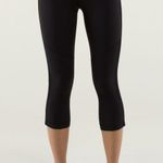 Lululemon Race With Grace Crop Black/Mini Hyper Stripe Blue Leggings Size 4 Photo 0