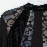 LOGO By Lori Goldstein LOGO Lori Goldstein Black Velvet Burnout Mock Neck Tunic Top Size 1X Whimsigoth Photo 8