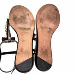 Kate Spade Black Patent Leather Pearl Strap Thong Sandals Shoes size 7.5 Photo 6