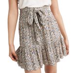 Madewell  Floral Wrap Mini Skirt Tie Waist Ruffle Trim XXS SP20 AL384 Photo 0