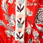 Farm Rio  Button Front Balloon Sleeve Printed Romper, Size L Photo 13