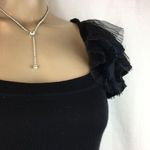 Vivienne Tam  Ruffle Shoulder Short Sleeve Tee Shirt Top S Photo 5