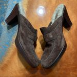 UGG  Isabella Brown Suede Heeled Mule Sheepskin Lined Photo 6