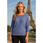 Philosophy  Batwing Sweater Light Blue Bougie Parisian Buttery Soft Knit Scandi Photo 1