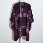 Ike Behar Burgundy Plaid Wrap One Size Fleece Photo 4