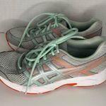 ASICS  Gel Contend 4 Athletic Running Shoes Size 7 Womens Gray Aqua Blue Sneakers Photo 2