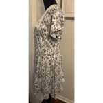 Frederick's of Hollywood Vintage Prairie Dress Size 13 Blue Floral Crochet Collar Photo 5