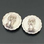 Unique Vintage  STERLING Signed Red Tiger Eye Large Cabochon Clip-On Earrings 15g Photo 11