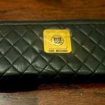 Love moschino  Black Leather Quilted Zip Around Accordion Wallet Photo 0