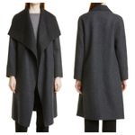 NORDSTROM SIGNATURE Textured Double Face Wool & Cashmere Coat Size XXS Gray Photo 10