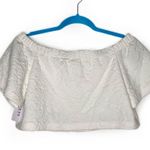 Guess NWT White Off the Shoulder Cropped Katia Top Photo 12