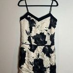 Club Monaco  cream and black floral silk mini dress Photo 0